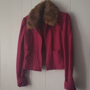 Fur hooded jacket